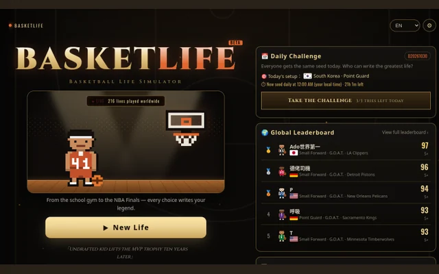 BasketLife 籃球人生模擬器代表圖